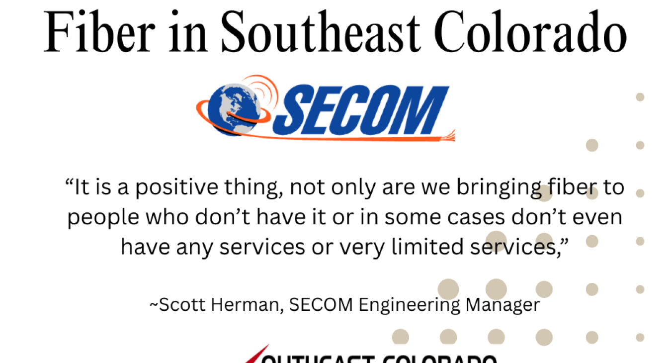 Graphic describing fiber internet project in Southeast Colorado